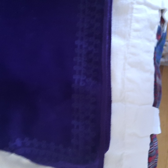 Tradition Purple 3/4 Sleeve Velour Kaflan Look Top with Sequins - Picture 5 of 8